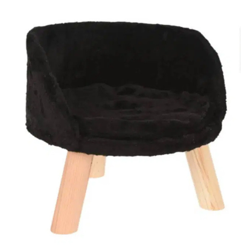 Fauteuil Confort pour Chat - Design Bois et Peluche Douce