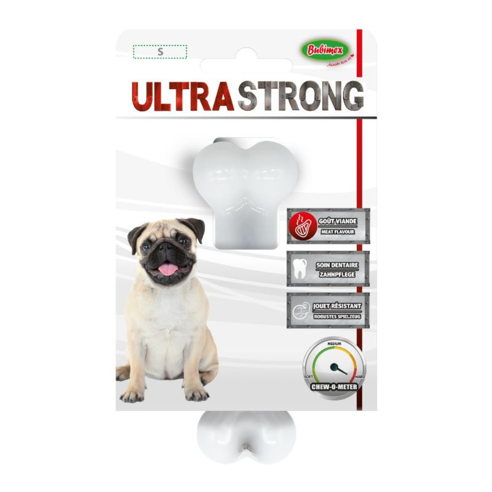 Ultra Strong Stuffed Bone 12cm – Durable Dog Toy, Meat Flavor