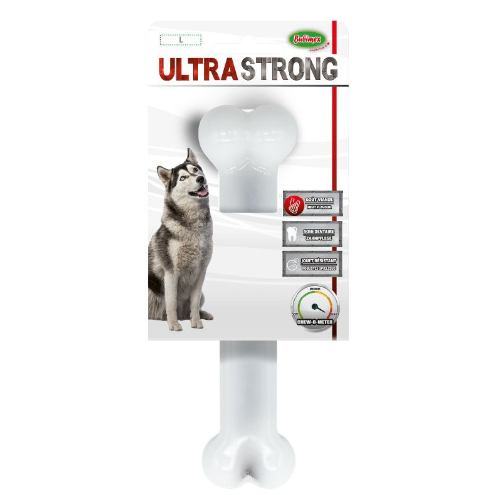 Os Ultra Strong Fourré 20cm – Jouet Résistant pour Chien, Goût Viande