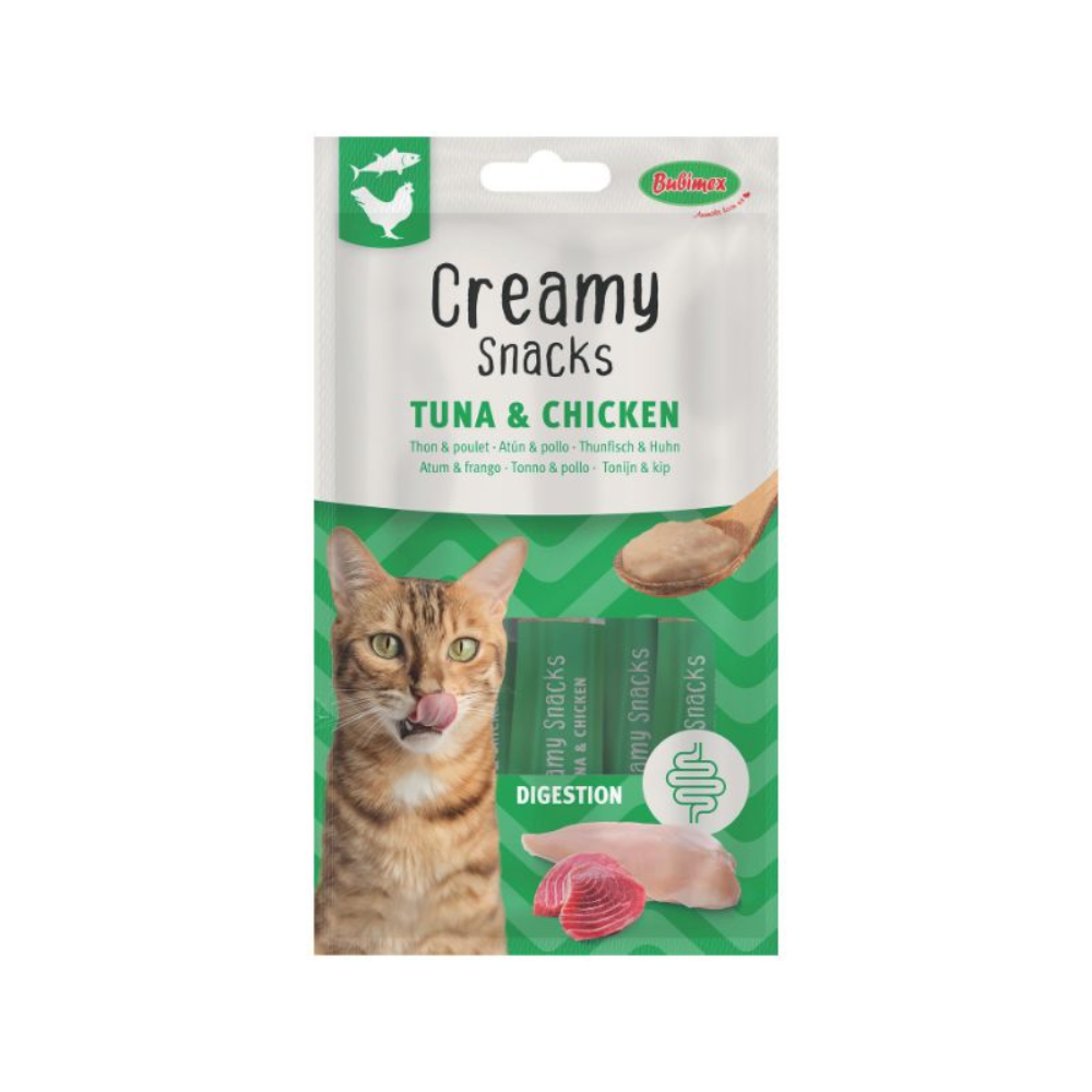 Creamy Snacks Chat x4, thon/poulet