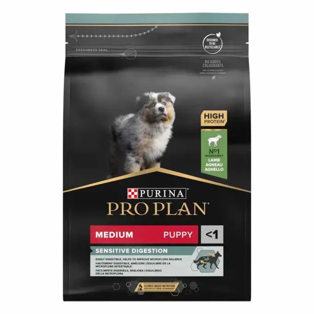PRO PLAN MEDIUM PUPPY SENSITIVE DIGESTION Riche en agneau - 3kg