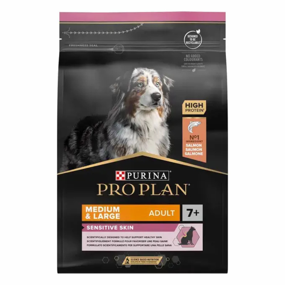 PRO PLAN MEDIUM & LARGE ADULT 7+ SENSITIVE SKIN - Rich in salmon - 3kg