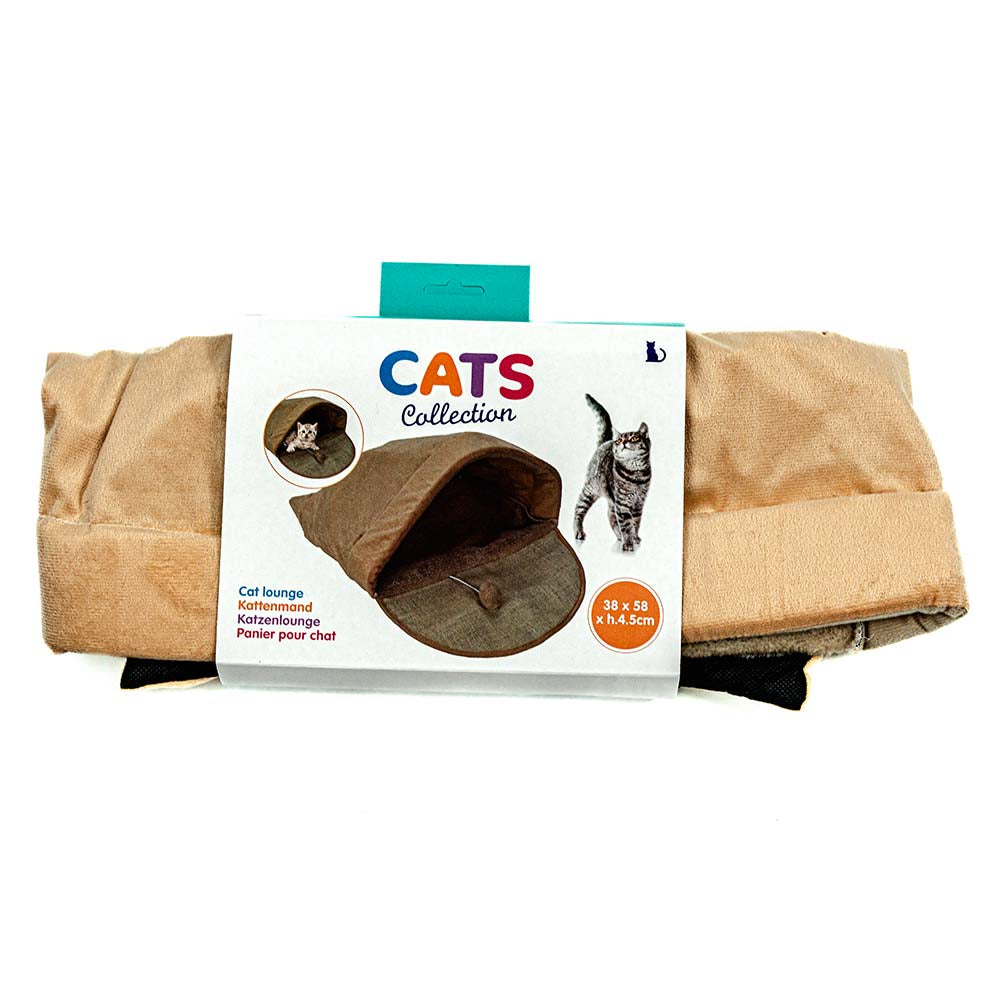 Cat Tunnel Basket - Cozy Bed with Scratching Post and Toy