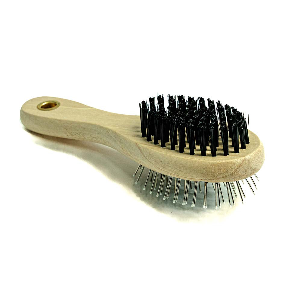 Double-Sided Wooden Brush for Dogs and Cats - Detangling and Hair Care