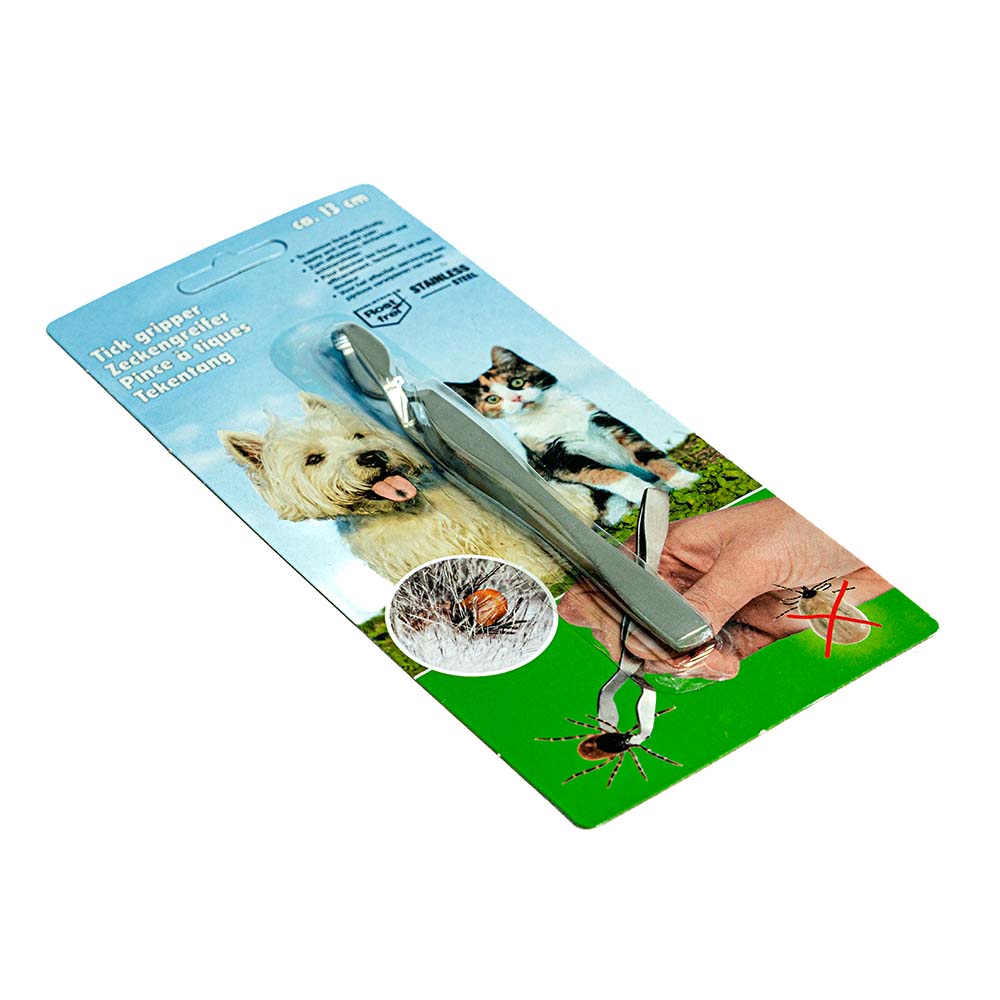 Stainless Steel Tick Tweezers - Easy Removal for Dogs and Cats