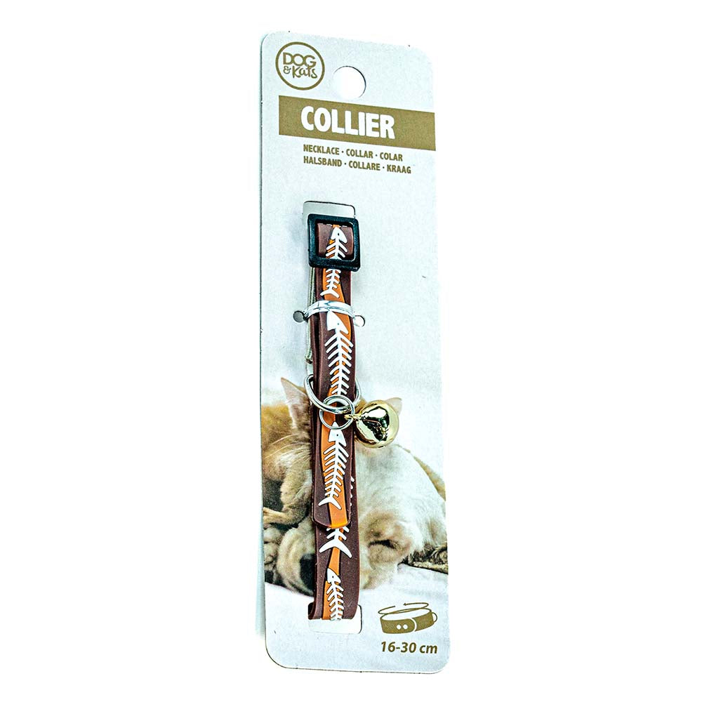 Cat Collar with Bell – Fish Design