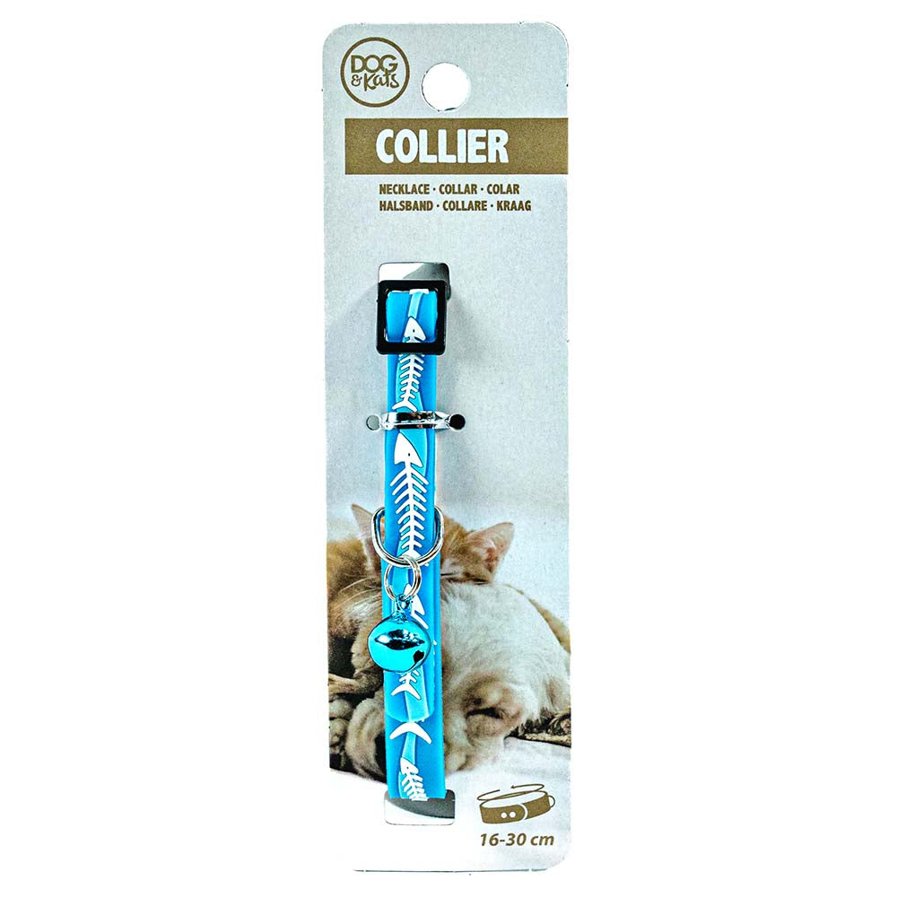 Cat Collar with Bell – Fish Design