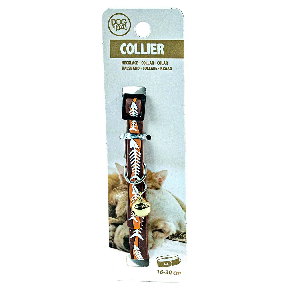 Cat Collar with Bell – Fish Design