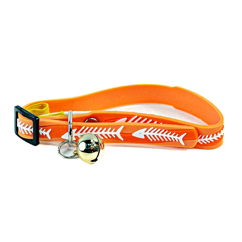Cat Collar with Bell – Fish Design