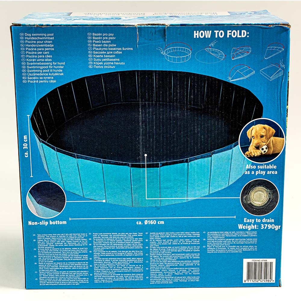 Piscine pliable pour chien antidérapante – Tailles S/M/L