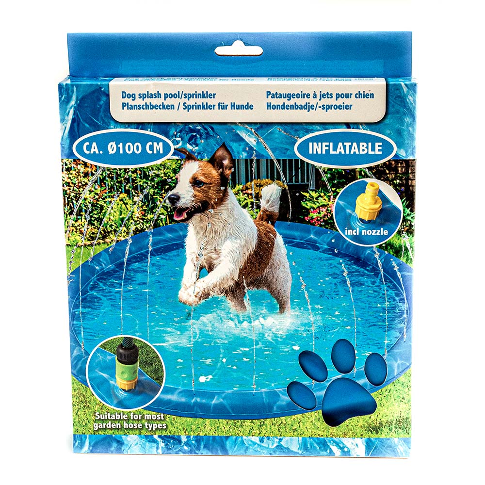 Pataugeoire à jets pour chien – Piscine rafraîchissante 100 cm
