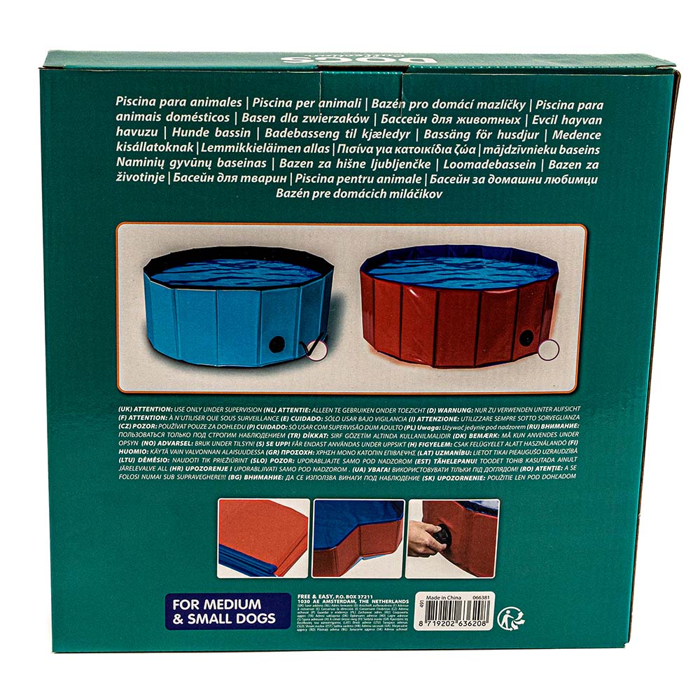 Piscine pliable pour chien et chat – Bassin 80x30 cm, résistant et facile à installer