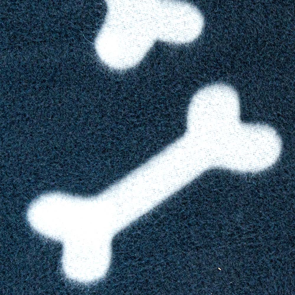 Couverture Polaire pour Chien - Motif Os, Douce et Confortable