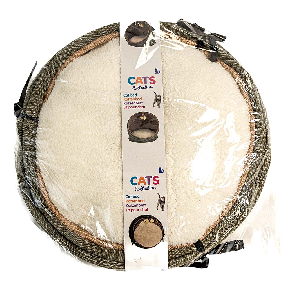 Expandable Cat Bed - Cozy Linen Bed with Soft Cushion