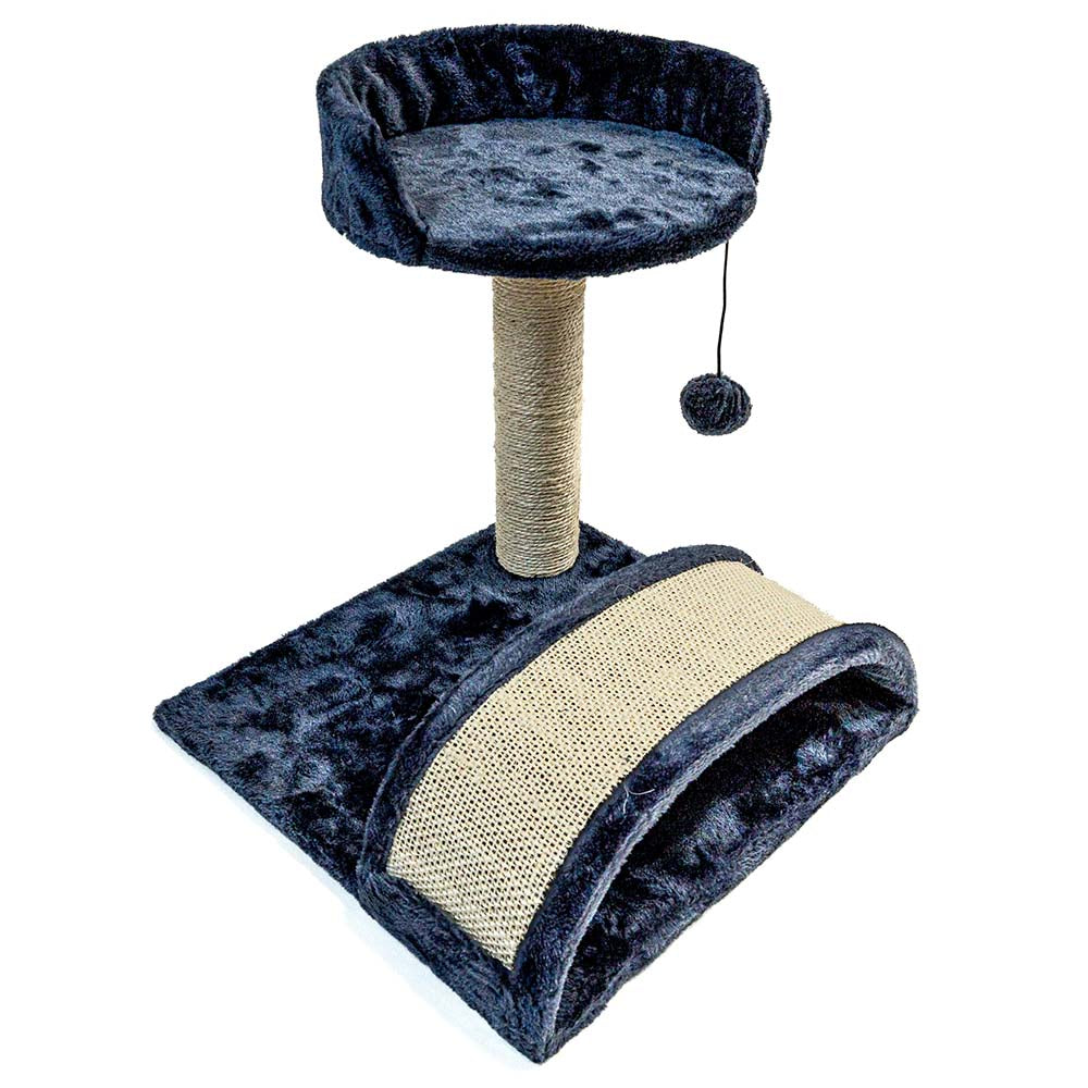 Arbre à Chat L39xL41xH41cm – Griffoir, Perchoir et Jouet Suspendu