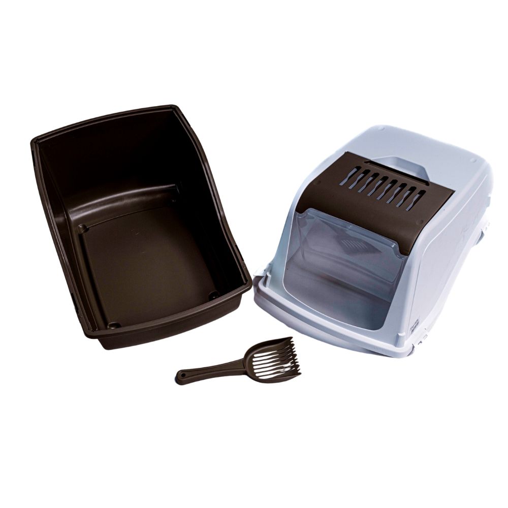 Taupe Litter Box - Closed Litter Box with Odor Filter
