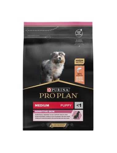 PRO PLAN MEDIUM PUPPY SENSITIVE SKIN Riche en saumon - 3kg
