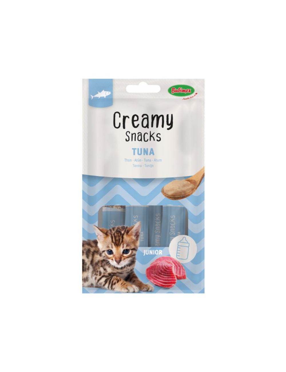 Creamy Snacks Chat x4, thon, chaton, 60g
