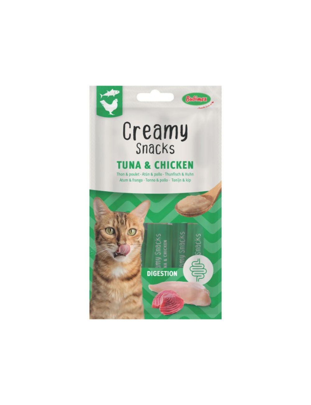 Creamy Snacks Chat x4, thon/poulet