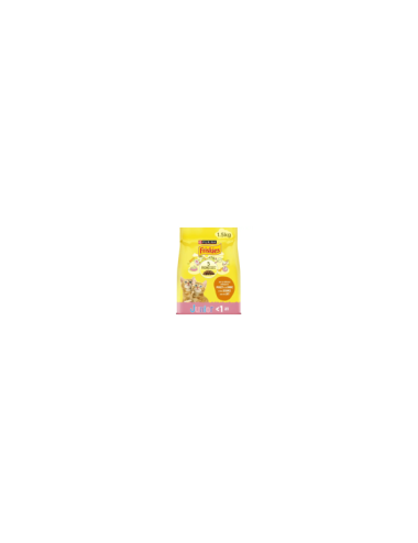 FRISKIES JUNIOR Pour CHATONS - Croquettes avec un délicieux mélange de Poulet et de Dinde avec du Lait - 1.5kg