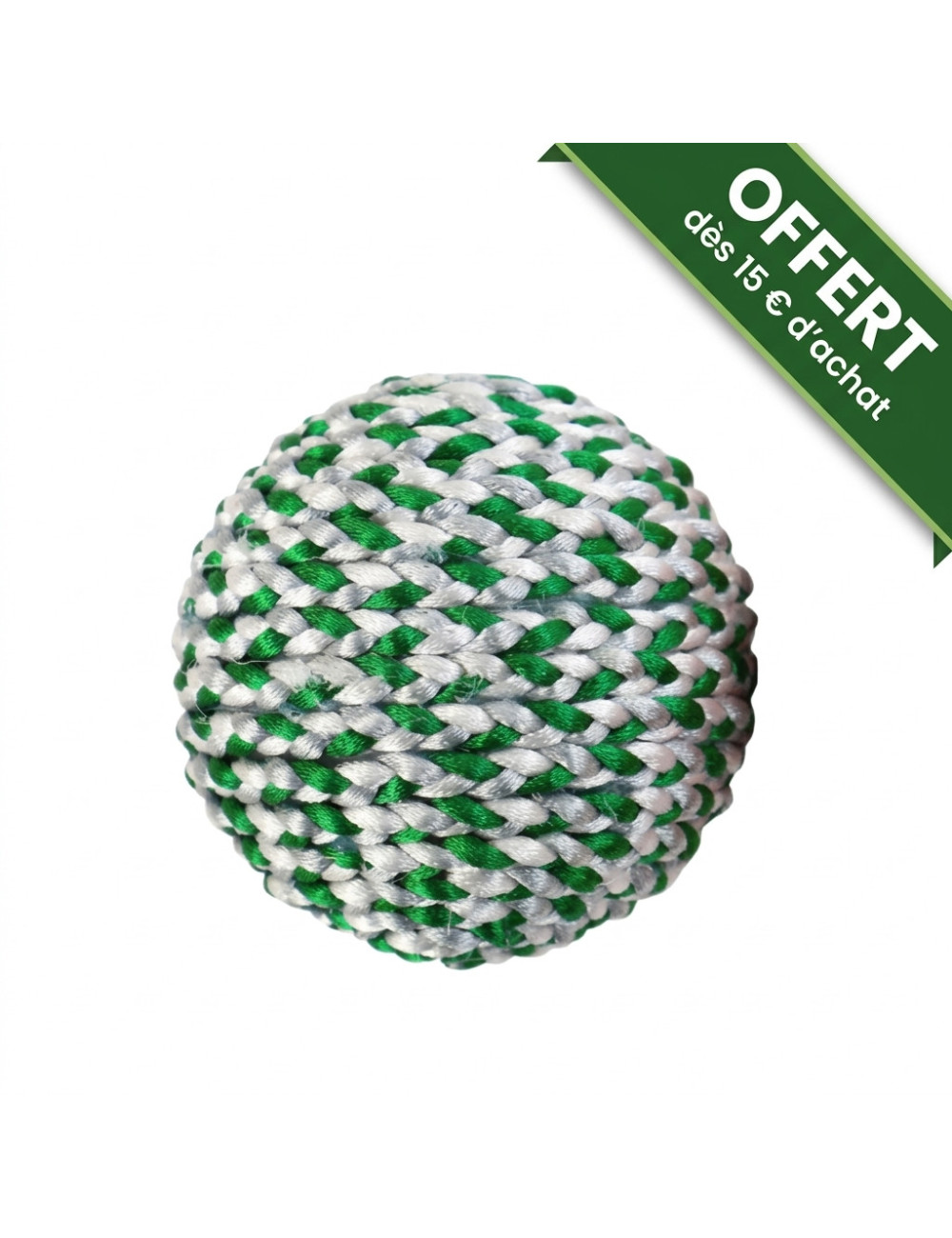 Pelote a ruban blanche & verte