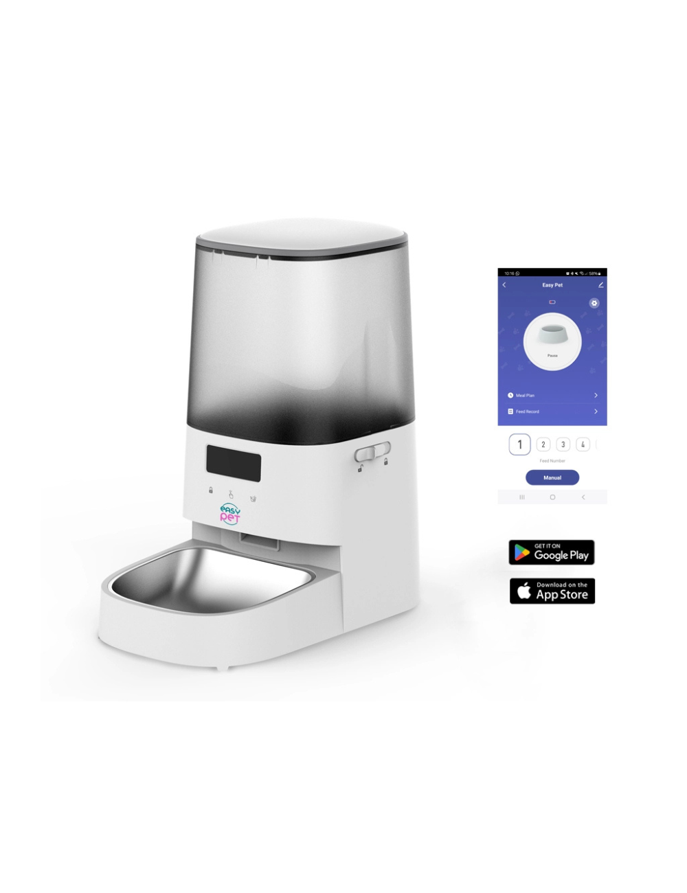 Distributeur Automatique de Croquettes 5L - Programmable via App