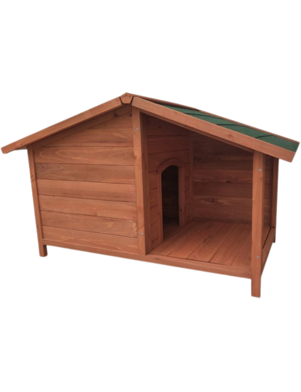 Niche pour chien avec patio en sapin 102 x 64 x H65 cm