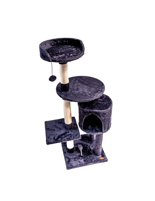 Arbre à Chat L40xL40xH112cm – Griffoir, Perchoirs et Niche Douillette