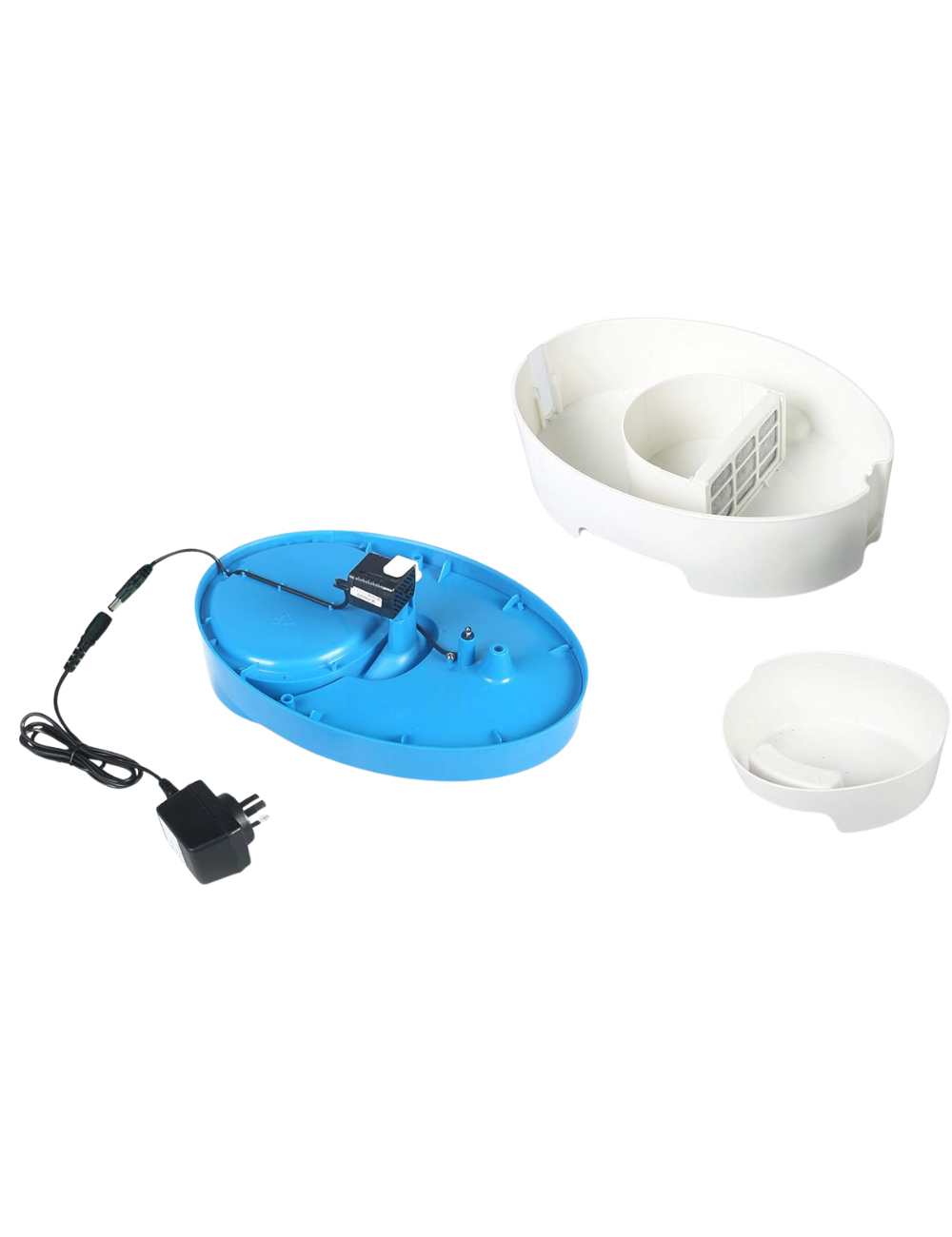 Fontaine à Eau Filtrante 2-en-1 avec Bol à Croquettes – Chat