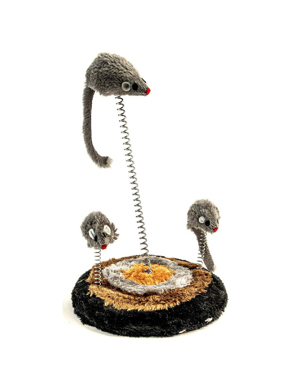 Jouet Chat avec 3 Souris sur Ressorts – Stimulation et Amusement