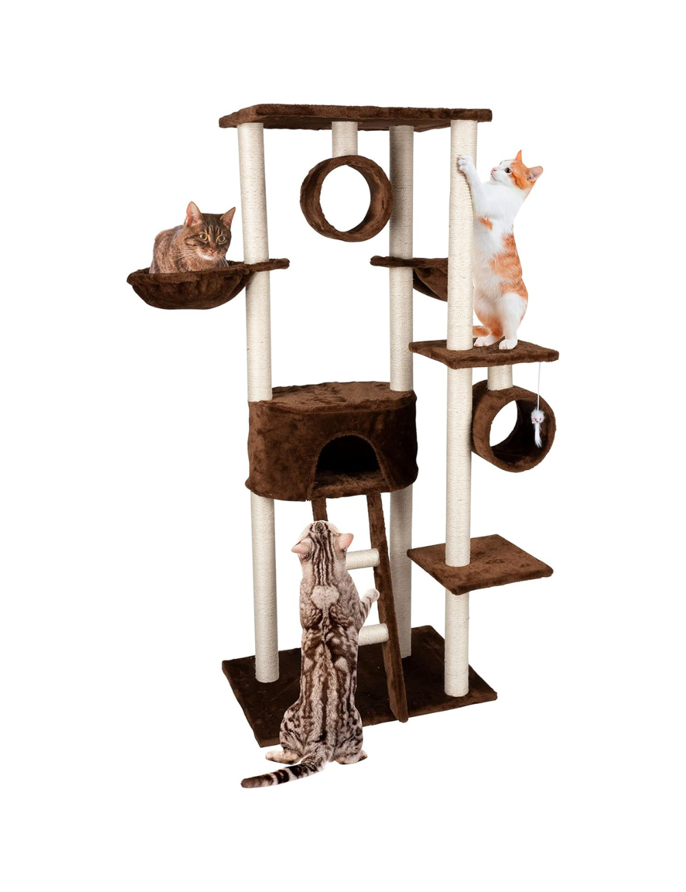 Arbre à Chat XXL H165cm – Aire de Jeu avec Griffoir et Plateformes