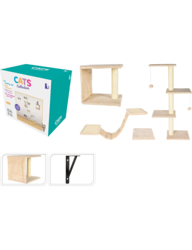 Mur d'Escalade pour Chat – Aire de Jeu Murale avec Plateformes
