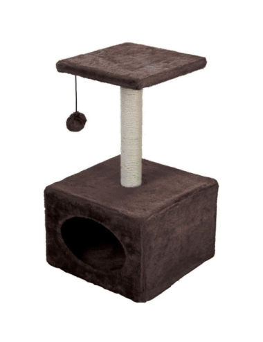 Arbre à Chat avec Niche et Griffoir - Compact et Confortable (L30 x l30 x H53cm)