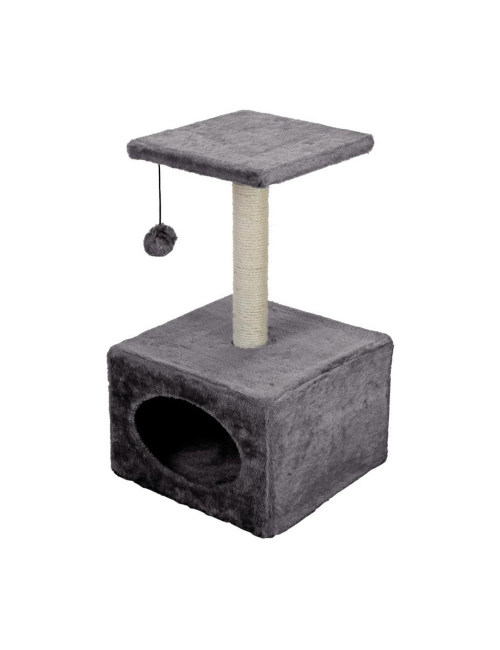 Arbre à Chat avec Niche et Griffoir - Compact et Confortable (L30 x l30 x H53cm)