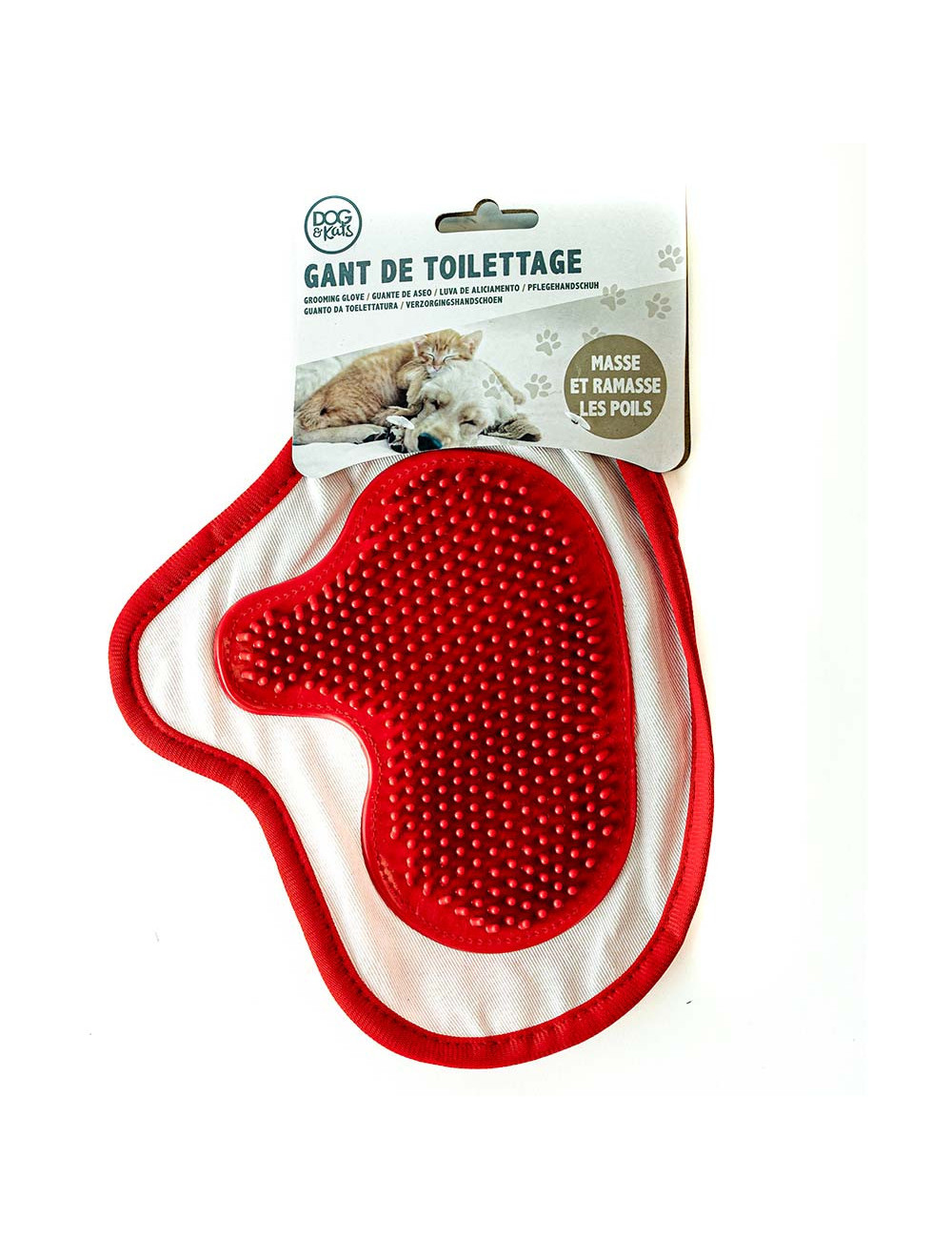 Gant de Toilettage pour Chien et Chat - Massage et Élimination des Poils
