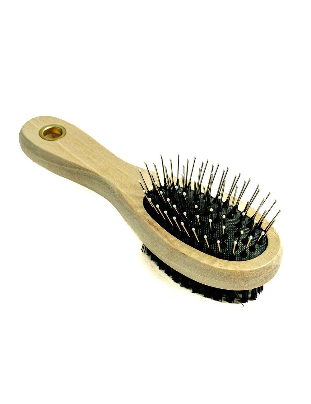 Brosse Double Face en Bois pour Chien et Chat - Démêlage et Soin du Poil