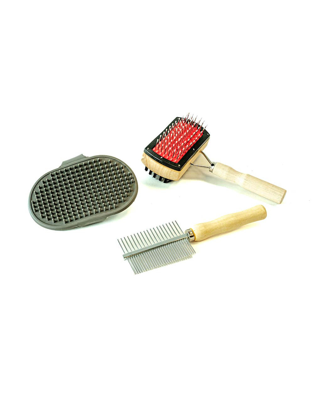 Set de 3 Brosses pour Chien et Chat – Démêlage, Massage et Toilettage
