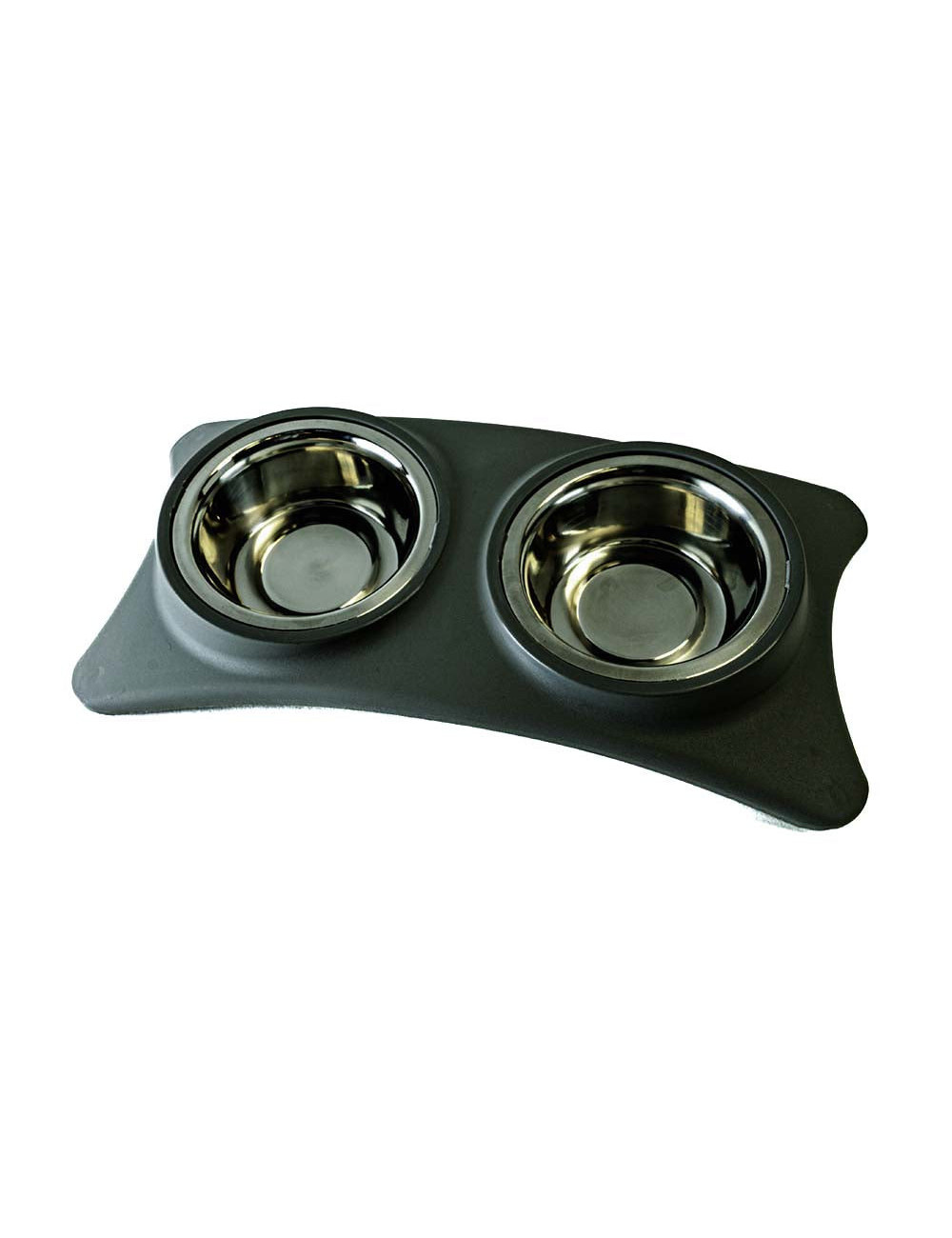 Gamelle Double en Acier Inoxydable pour Chien - Support Antidérapant et Design Élégant