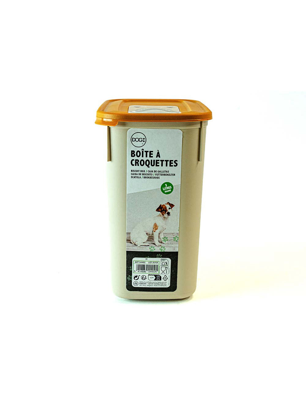 Boîte à Croquettes Hermétique 3L - Conservation Fraîcheur et Dosage Facile