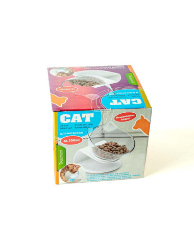 Gamelle Orthopédique pour Chat - Inclinaison 15° pour Meilleure Digestion (350ml)