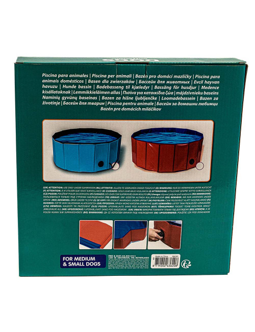 Piscine pliable pour chien et chat – Bassin 80x30 cm, résistant et facile à installer