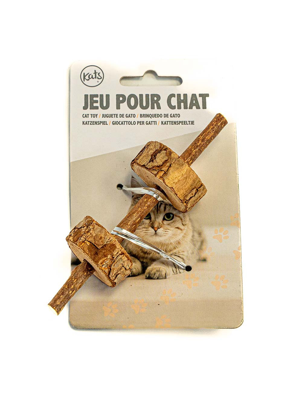 Jouet Interactif en Bois pour Chat - Stimulation et Amusement