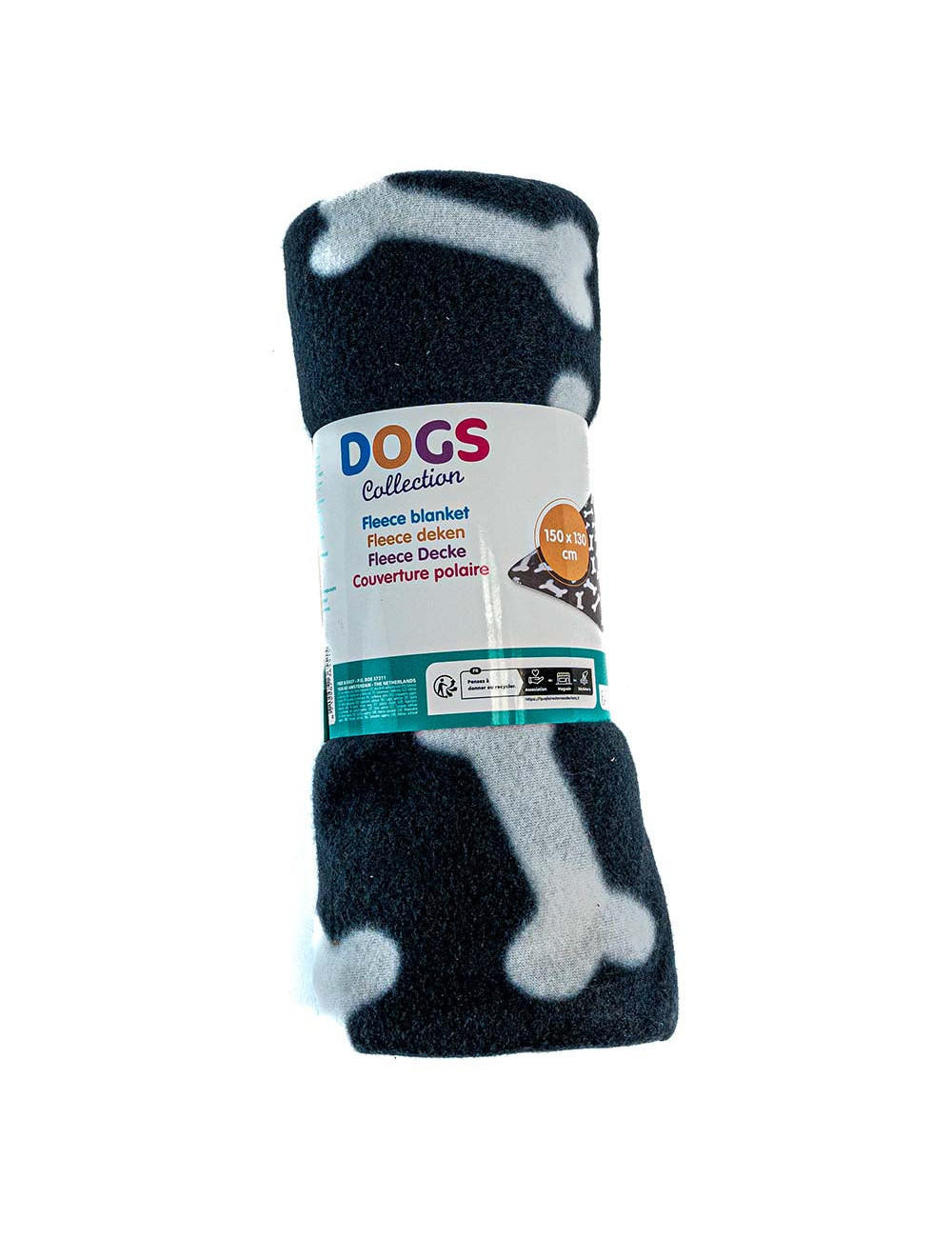 Couverture Polaire pour Chien - Motif Os, Douce et Confortable