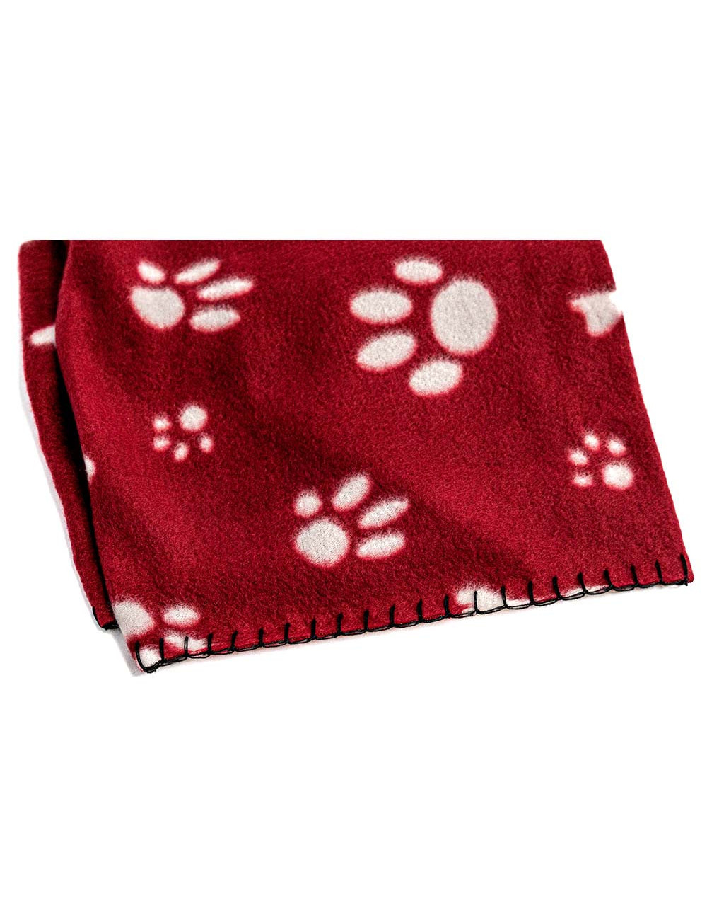 Couverture Polaire pour Chien - Motif Pattes et Os, Douce et Confortable