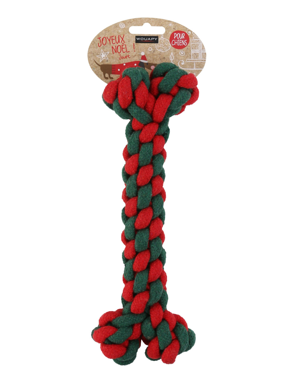 Os en corde noël rouge & vert