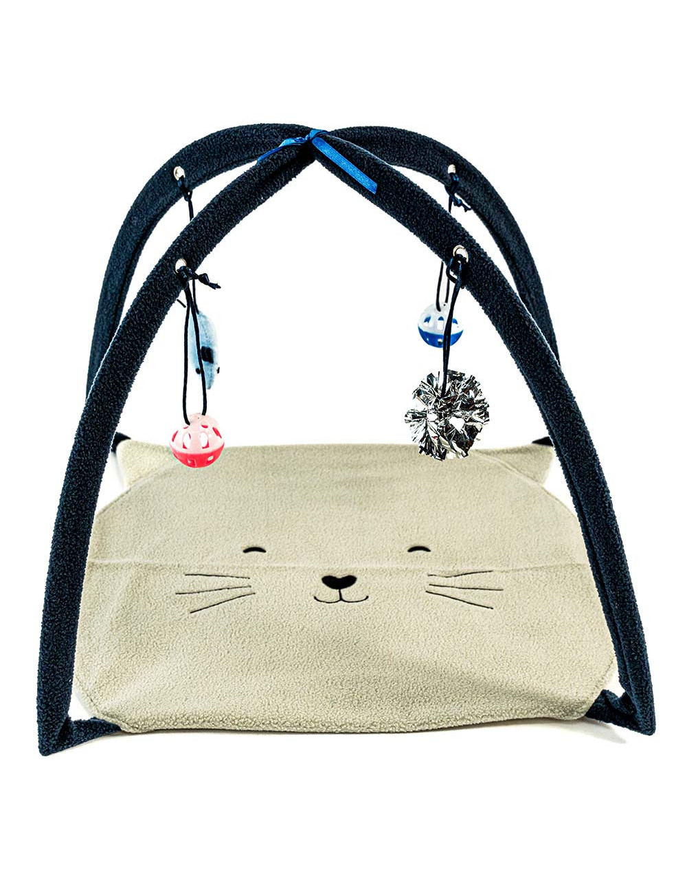 Aire de Jeu Interactive pour Chat – Tapis d'Éveil avec Jouets Suspendus