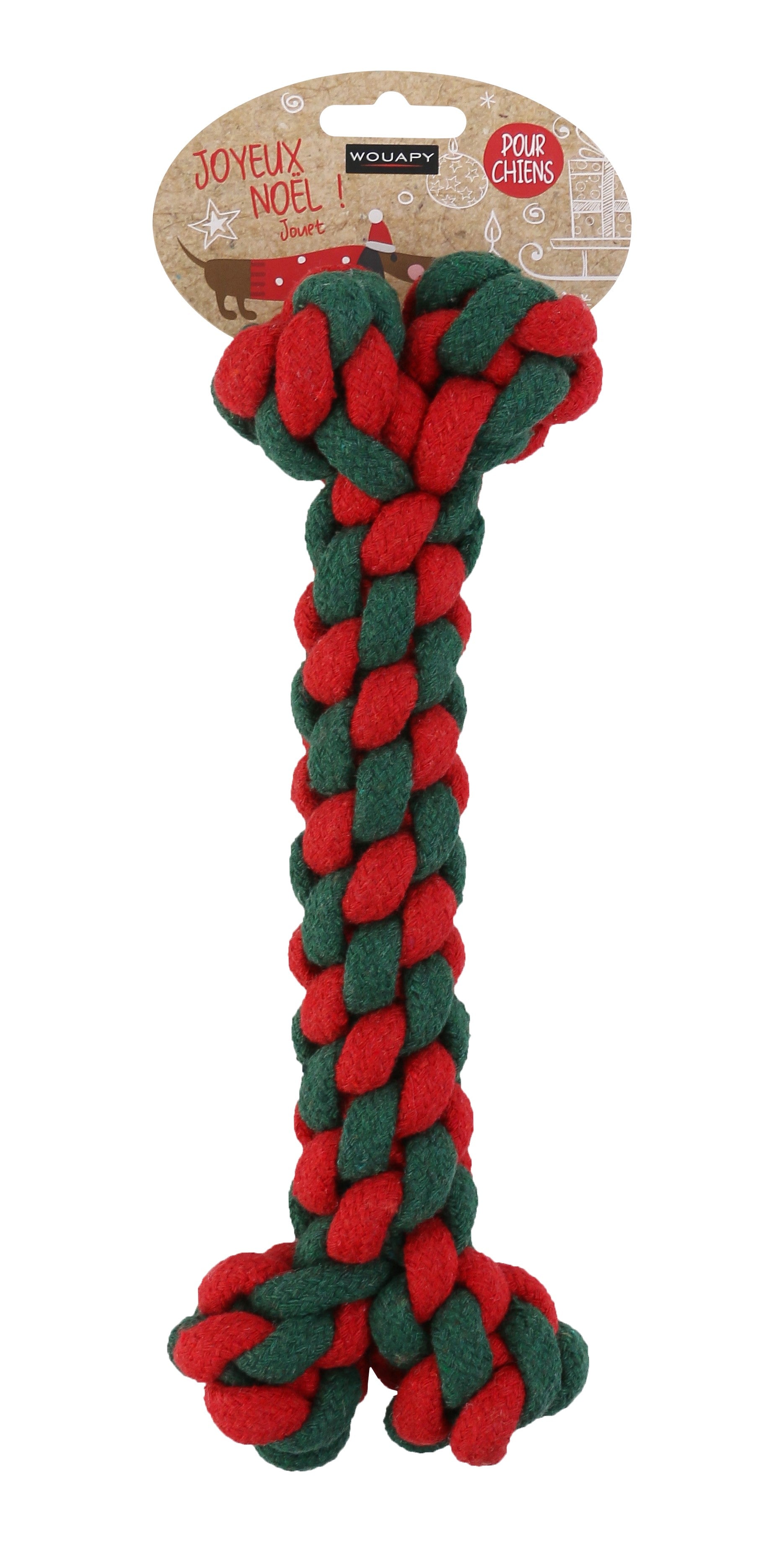 Os en corde noël rouge & vert