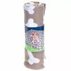 Fleece Dog Blanket - Bone Pattern, Soft and Comfortable