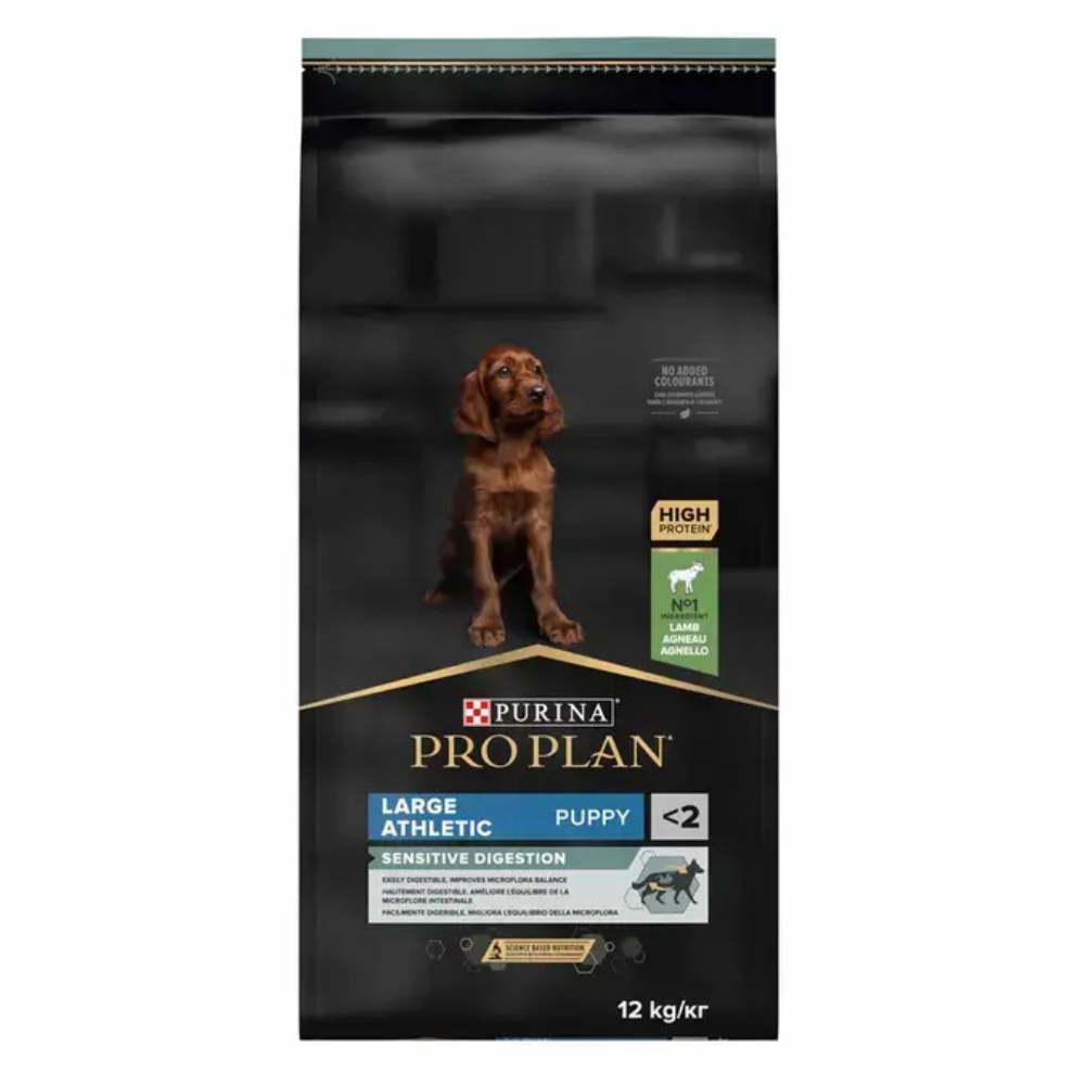 PRO PLAN LARGE ATHLETIC PUPPY SENSITIVE DIGESTION - Riche en agneau - 12kg