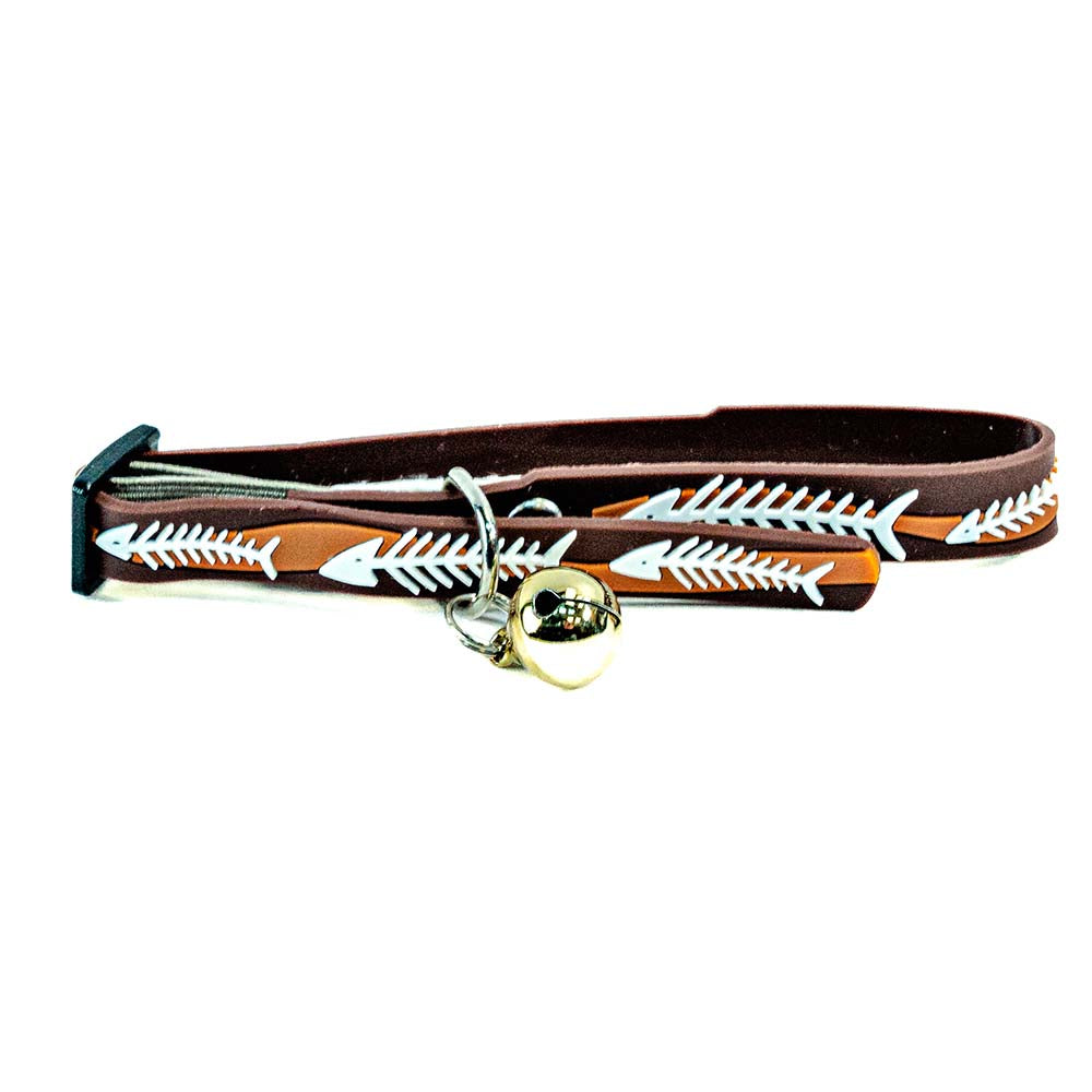 Cat Collar with Bell – Fish Design